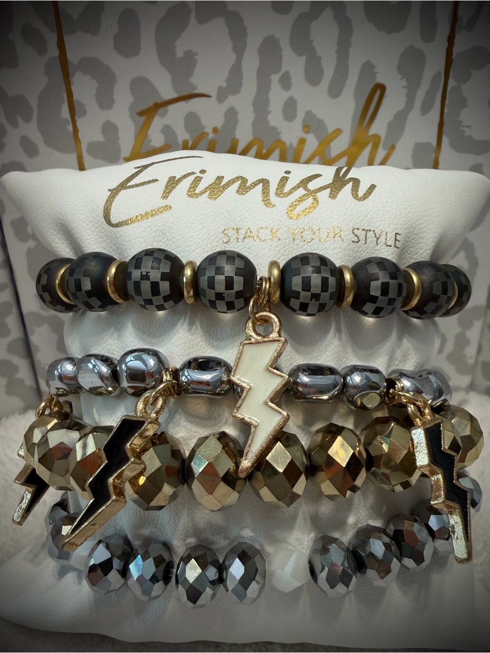 New ERIMISH Bracelets 4 pc - Thunderbolts- custom Regular, Kids Or Extended Size